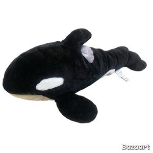 Vtg 20” Sea World Shamu Orca Killer Whale Plush Stuffed Park Exclusive